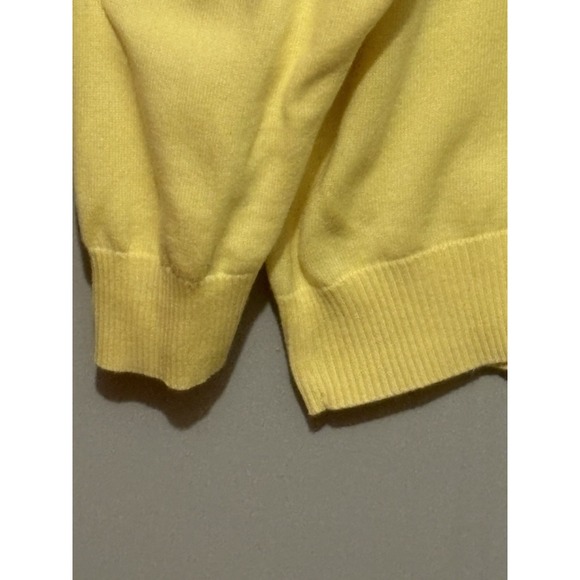 Jos A Bank Men's Light Yellow 100% Pima Cotton V Neck‎ Sweater XL - Picture 2 of 6